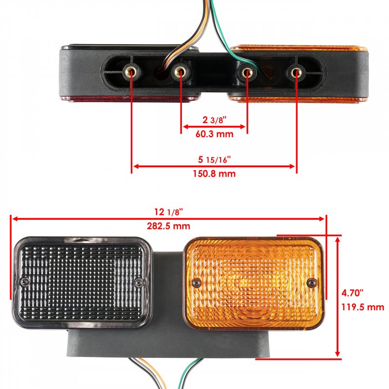 Caltric Light Guards W Lights For John Deere 4049m 4049r Compact Tractor 2014-2022