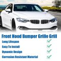 Front Bumper Kidney Grille Diamond Star For Bmw 4 Series F32 2013 To 2020 428i 430i 435i 440i Silver Tone Abs Plastic 1 Pair