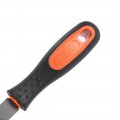 Second Cut Grade High Carbon Hardened Steel Flat Mill File W Rubber Hand Grip Handle 8-inch