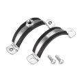 Uxcell Adjustable Pipe Bracket Clamp 2-1 2 63mm Wall Ceiling Mount Iron Strap Support 5pcs