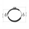 Uxcell Adjustable Pipe Bracket Clamp 2-1 2 63mm Wall Ceiling Mount Iron Strap Support 5pcs