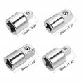 Uxcell Socket Reducer And Adapter Set Of 4 Pcs Female To Male Cr-v Silver