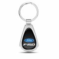 Ipick Image For Ford F-150 Black Dome Chrome Metal Teardrop Key Chain Keychain Official Licensed