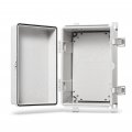 Ip67 Waterproof Electrical Junction Box 11 8 In X 9 6 7 Abs Plastic Project With Hinged Cover Stainless Steel Latch And 