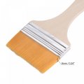 Uxcell 3 Width Small Paint Brush Nylon Bristle With Wood Handle Painting Tool For Wall Door Cabinets Furniture Fences 5pcs