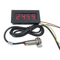 Digital Red Led Tachometer Rpm Speed Meter With Hall Proximity Switch Magnet Sensor Npn For Lathe Conveyor Belt 0 56 In Display 