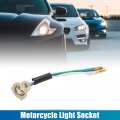 Uxcell 2pcs 3 Wire Motorcycle Headlight Wires Harness Connector Sockets Extension Holder Adapter Replacement For Jh70