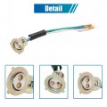 Uxcell 2pcs 3 Wire Motorcycle Headlight Wires Harness Connector Sockets Extension Holder Adapter Replacement For Jh70