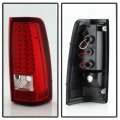 Acanii For 2003 2004 2005 2006 Silverado Red Clear Led Tail Lights Lamps Left Right Set