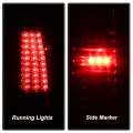 Acanii For 2003 2004 2005 2006 Silverado Red Clear Led Tail Lights Lamps Left Right Set