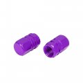 X Autohaux 8pcs Purple Tire Stem Valve Caps Wheel Covers Car Dustproof Hexagon Shape Aluminium Alloy Cap