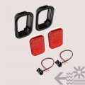 True Mods 2pc Red 5 X 3 Rectangular Led Trailer Tail Light Kit Dot Fmvss 108 Sae I6 P2 S2 T Grommets Plugs Submersible Stop 