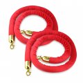 Star Foodservice 54750 Red Velvet Stanchion Rope With Gold Color Plated Hooks 79 5-inch Set Of 2 