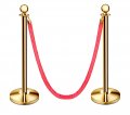 Red Velvet Stanchion Rope With Gold Color Plated Hooks 79 5 In Set Of 2 Model 54750