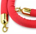 Red Velvet Stanchion Rope With Gold Color Plated Hooks 79 5 In Set Of 2 Model 54750
