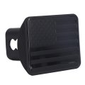 Flag Metal Trailer Hitch Cover For 2in Receivers Matte Black Unique 3d Design With Anti Shock Pin