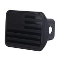 Flag Metal Trailer Hitch Cover For 2in Receivers Matte Black Unique 3d Design With Anti Shock Pin