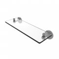 Allied Brass Sl-1-16 Shadwell Collection 16 Inch Vanity Beveled Edges Glass Shelf Matte Gray 