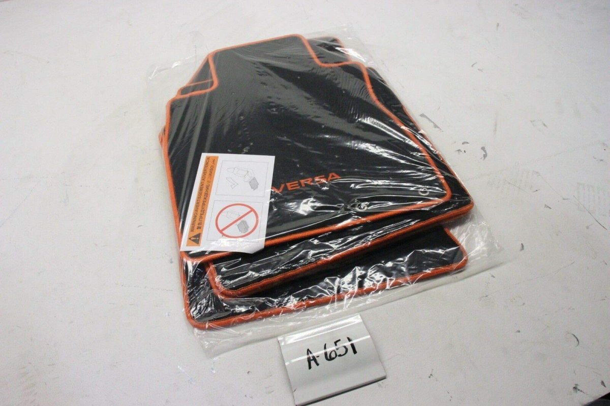 999e2-44003 Carpet Floor Mats Color Studio Orange For 2016-2020 Nissan Versa