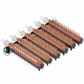 Uxcell Interlock Push Button Switch Piano Type 8pdt 24 Pin 6 Row