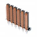 Uxcell Interlock Push Button Switch Piano Type 8pdt 24 Pin 6 Row