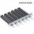Uxcell Interlock Push Button Switch Piano Type 8pdt 24 Pin 6 Row