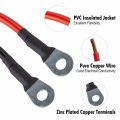 Cartman 8 Awg Battery Cables Gauge 24 Inch Power Inverter 3 In Lugs For Car Marine Solar Atv Lawn Mower Motorcycle Positive And