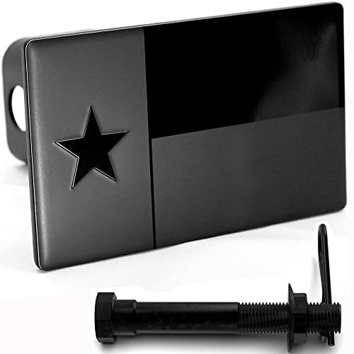Texas State Flag Metal Hitch Cover Fits 2 Receiver Black