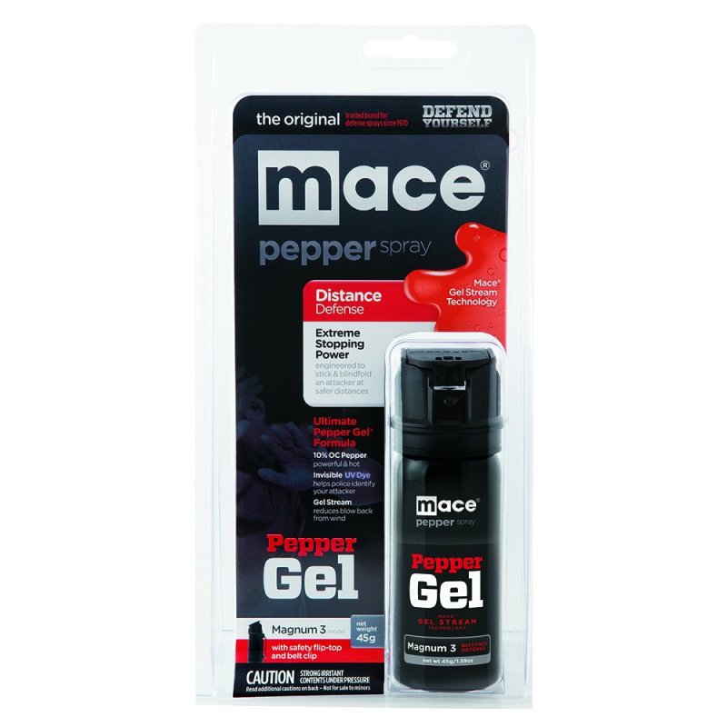 Mace Peppergel Large 45 Gram Uv Marking 10 Oc Flip-top Safety Cap Pepper