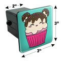 Cute Mouse Bear Ice Cream Cupcake With Sprinkles Tow Trailer Hitch Cover For 2 In Receivers Black Abs Plastic Modern Style