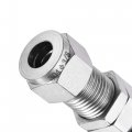 Uxcell Compression Tube Fitting 3 8 Od X Bulkhead Union Coupling Adapter 304 Stainless Steel