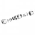 Uxcell Compression Tube Fitting 3 8 Od X Bulkhead Union Coupling Adapter 304 Stainless Steel