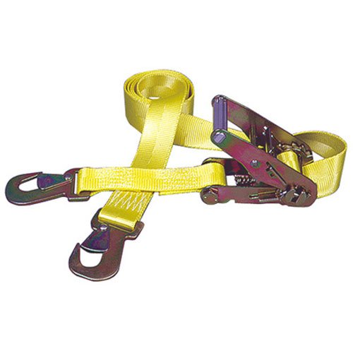 Keeper 04105 Ratcheting Tie-down With Flat Snap Hooks 2 X 7 2000 Lbs Working Load Limit