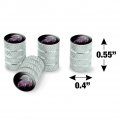 City Skyline Graffiti Pigeon Head Tire Rim Wheel Aluminum Valve Stem Caps