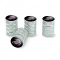 City Skyline Graffiti Pigeon Head Tire Rim Wheel Aluminum Valve Stem Caps 