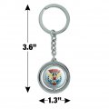 Graphics More Wonder Woman 1984 Logo Wings Keychain Spinning Round Chrome Plated Metal