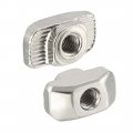 Uxcell Sliding T Slot Nuts M4 Half Round Roll In T-nut For 3030 Series Aluminum Extrusion Profile Carbon Steel Nickel-plated