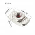 Uxcell Sliding T Slot Nuts M4 Half Round Roll In T-nut For 3030 Series Aluminum Extrusion Profile Carbon Steel Nickel-plated