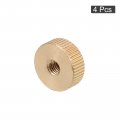 Uxcell Knurled Thumb Nuts 4pcs M5 X D16mm H6mm Brass Nut Flat Head Blind Hole Lock Adjusting For 3d Printer Parts