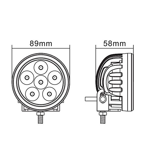 Lightronic 2pcs 3 5 Inch 18w Round Compact Size Led Off-road Driving Pod Work Rear Fog Lights