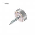 Uxcell Mirror Screws 19mm 0 75 10pcs Decorative Cap Fasteners Cover Nails Electroplating Bright Silver Metal