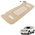 Passenger Sun Visor Mirror Beige Right Replacement For 2007-2014 Silverado Tahoe Yukon Suburban Escalade 22850310 