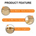 Uxcell Brass Tee Swivel Pipe Fitting 3 4 Npt Female X Female Male Way T-connector Coupler For Air Conditioner Refrigeration