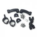 Hongk- Black 360 Degree Adjustable Highway Peg Mounting Kit Compatible With Any Bike Equipped 1 Inch 25mm Front Engine Guard
