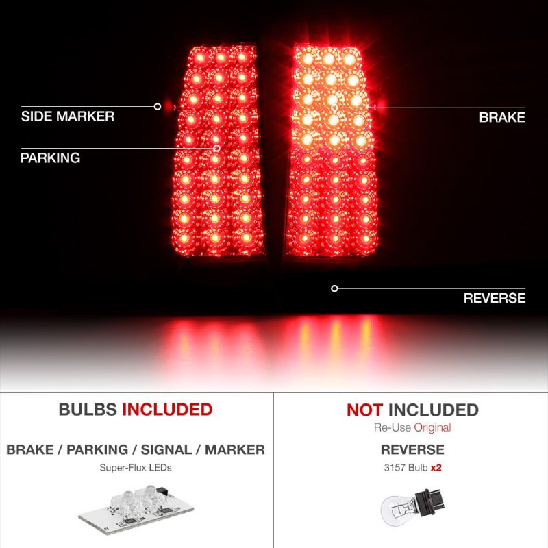 Black Smoke Led Tail Light Full-led License Plate Lamp Housing Replacement Bundle For 2003-2006 Chevy Silverado 1500 2500 3500