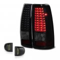 Black Smoke Led Tail Light Full-led License Plate Lamp Housing Replacement Bundle For 2003-2006 Chevy Silverado 1500 2500 3500 