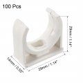 Uxcell Pvc Water Pipe 25mm Clamps Clips Fit For 1 Inch Od Tv Trays Tubing Hose Hanger Support Pex 100pcs