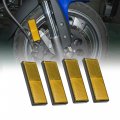 X Autohaux 4pcs M6x1 0 Orange Plastic Screw Mount Reflective Warning Reflector For Motorcycle Bike