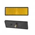 X Autohaux 4pcs M6x1 0 Orange Plastic Screw Mount Reflective Warning Reflector For Motorcycle Bike