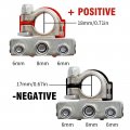 Hoypeyfiy 2 Pack Top Post Battery Terminal Connectors 3 Way Quick-disconnect Automotive Wire Terminals Clamp For Car Boat Van